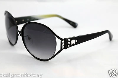 Pre-owned Lanvin Sln006g Sln 006g 0531 Black W/grey Gradient Sunglasses 60-17-135 In Gray