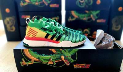 Pre-owned Adidas Originals Size 10.5 - Adidas Eqt Support Mid Dragon Ball Z Shenron D97056 In Green