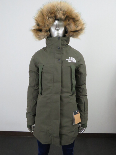 Pre-owned The North Face Womens  Outer Boroughs 550-down Warm Parka Jacket - Green In New Taupe Green