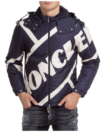 Pre-owned Moncler Jacket Bert Hooded Down Filled X-large Size 5 In Blue