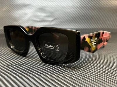 Pre-owned Prada Pr 15ys 1ab5s0 Black Dark Gray Women's 51 Mm Sunglasses
