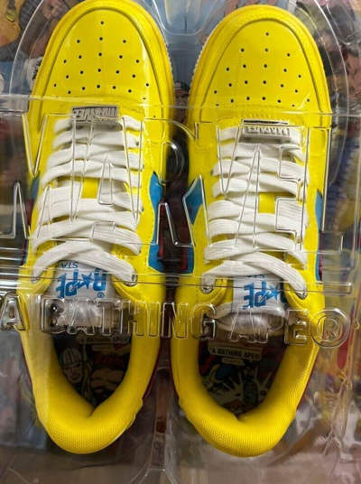Pre-owned A Bathing Ape Marvel Comics ×  Bape Sta Low "thor” In Yellow