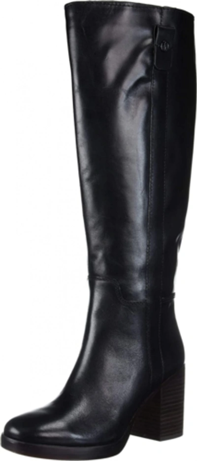 Pre-owned Franco Sarto Women's Kendra Wide Calf Knee High Boot In Black