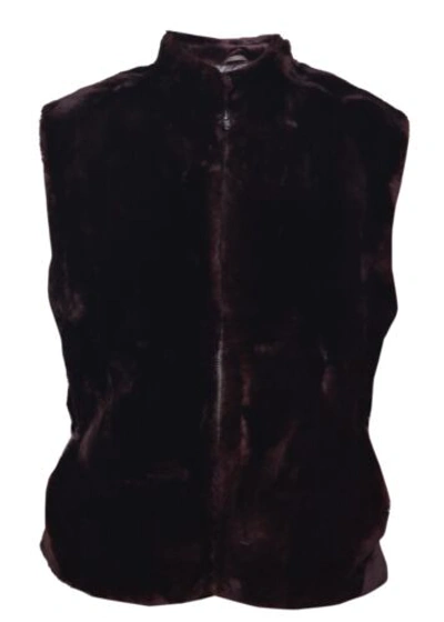 Pre-owned Handmade Real Mouton Fur Vest All Sizes In Brown