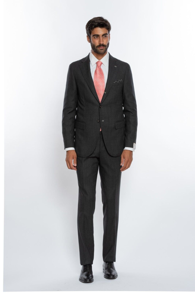 Pre-owned Luigi Borrelli $2950  Napoli Hand-sewn Dark Gray Suit Virgin Wool Slim Fit (2)