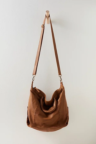 Free People Jackson Distressed Tote In Distressed Tobacco