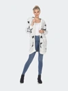 White Mark Hooded Open Front Sherpa Coat