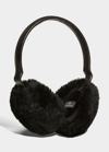 Gorski Lamb Shearling Earmuffs In Black