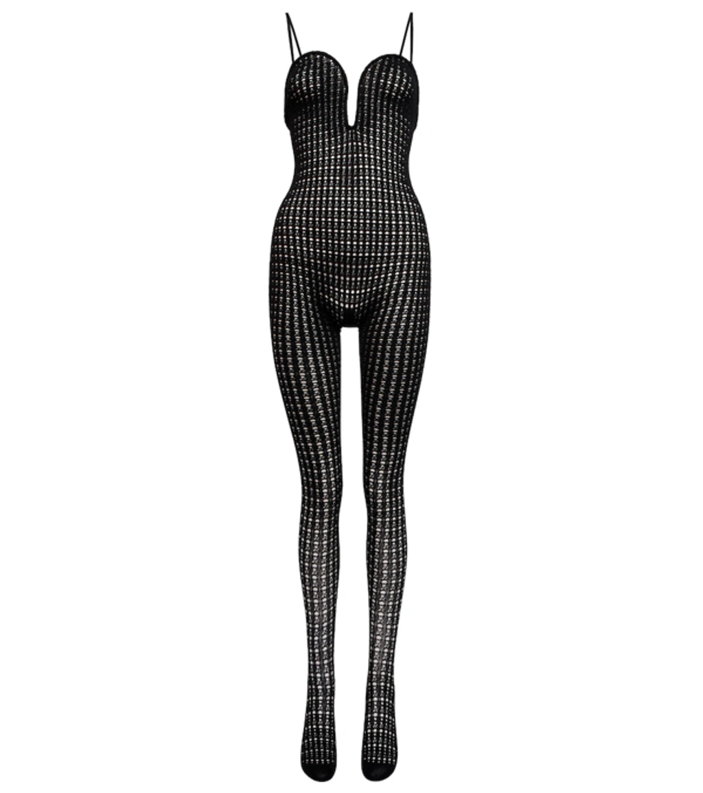 VIP【関税送料無料】希少 Alaia Bustier jumpsuit ALAÏA Lace Heart Jumpsuit in Noir ALA?A | FWRD