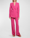 Gabriela Hearst Stephanie Tailored Wool Blazer In Fuchsia