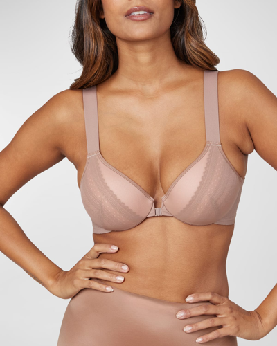 Spanx Illusion Lace Full Coverage Bra In Cafe Au Lait Vintage Rose