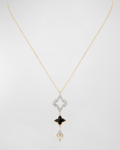 Farah Khan Atelier 18k Yellow Gold Piano Black Classic Necklace, 16-18"l