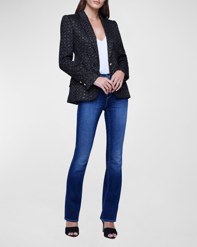 L Agence Sequin Chamberlain Blazer In Black Multi