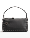 Valentino Women's Small Rockstud Shoulder Bag In Nero