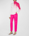 Giorgio Armani Rib-knit Turtleneck Sweater In Pink