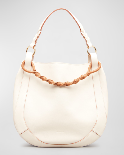 Ulla Johnson Georgia Calf Leather Hobo Bag In Cowrie