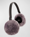 Gorski Lamb Shearling Earmuffs In Charcoal