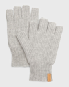 Vince Boiled Cashmere Fingerless Gloves In Gray
