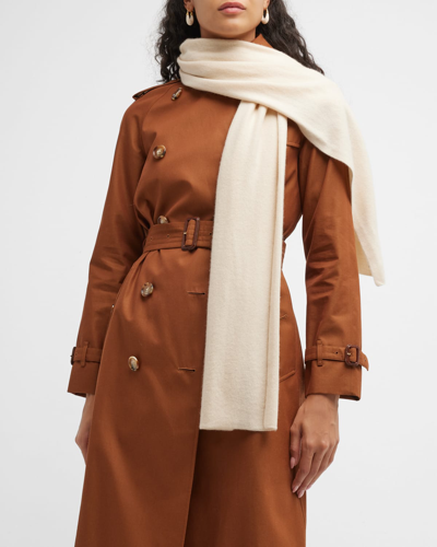 Vince Knit Cashmere Scarf In Beige