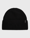 Vince Boiled Cashmere Chunky Knit Beanie In Black