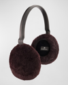 Gorski Lamb Shearling Earmuffs In Burgundy