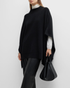 VINCE FUNNEL NECK KNIT CASHMERE PONCHO