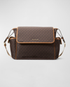 Michael Michael Kors Large Monogram Diaper Bag In Brn/acorn