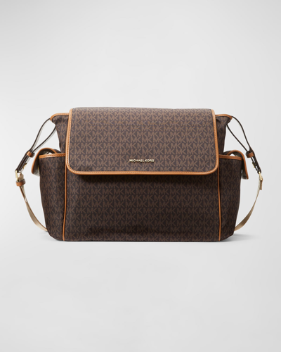 Michael Michael Kors Large Monogram Diaper Bag In Brn/acorn