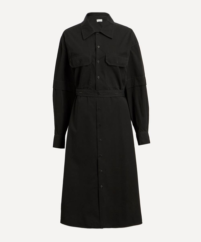Lemaire Two Pocket Shirt Dress In Black
