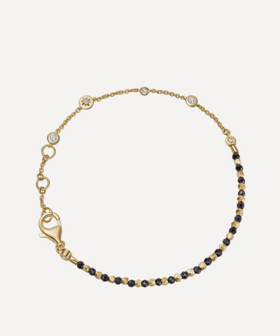 Astley Clarke 18ct Gold Plated Vermeil Silver North Star And Mini Biography Black Spinel Bracelet