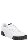 Puma Carina 2.0 Sneaker In White- White- Team Gold- Black