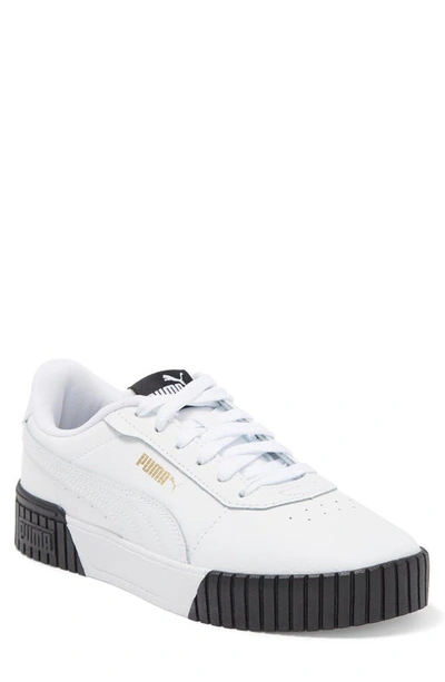 Puma Carina 2.0 Sneaker In White- White- Team Gold- Black