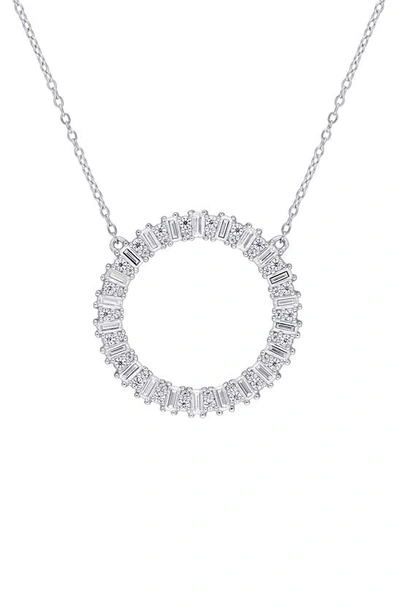Delmar Sterling Silver Created Moissanite Necklace