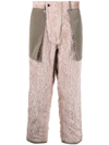 CRAIG GREEN PINK AND GREY FLEECE STRAIGHT-LEG TROUSERS,CGAW22CWOTRS3418663142