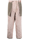 Craig Green Pink And Grey Fleece Straight-leg Trousers In Pink