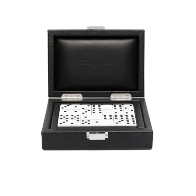 Hector Saxe Black Double 6 Dominoes Set