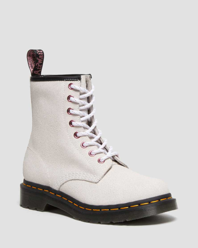 Dr. Martens 1460 Women's Bejeweled Lace Up Boots In White