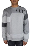 Valentino Vltn-print Patchwork Sweatshirt