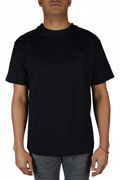Giuseppe Zanotti Crew-neck Cotton T-shirt In Black