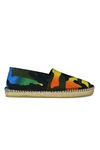 Valentino Camouflage Print Canvas Espadrillas