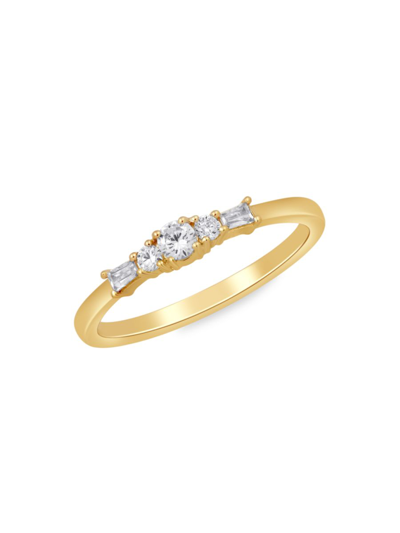 Verifine Women's Demi Fine Audrey 18k Goldplated Sterling Silver & 0.2 Tcw Diamond Ring