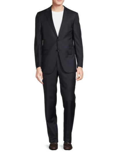 Zegna Single-breasted Button Suit Set In Black