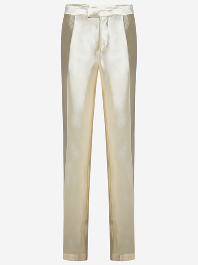 Maison Margiela Off-white Mikado Trousers