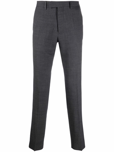 Sandro Straight-leg Tailored Wool Trousers In Grey