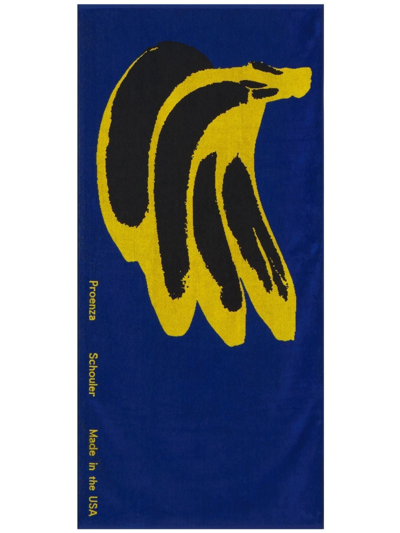Proenza Schouler White Label Banana Beach Towel In Blue