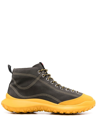 Camper Logo Colour-block Boots In Grey