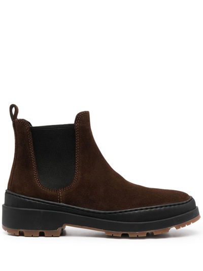 Camper Elasticated-panel Ankle Boots In Brown