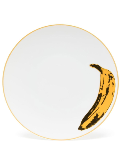 Ligne Blanche Andy Warhol Banana-print Plate In White