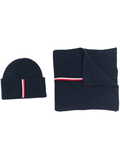 Tommy Hilfiger Downtown Beanie & Scarf Set In Blau