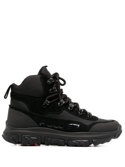 Polo Ralph Lauren Panelled Ankle-length Trail Boots In Schwarz